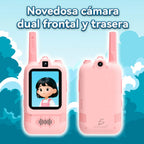 Par de walkie talkies infantiles con video y doble cámara