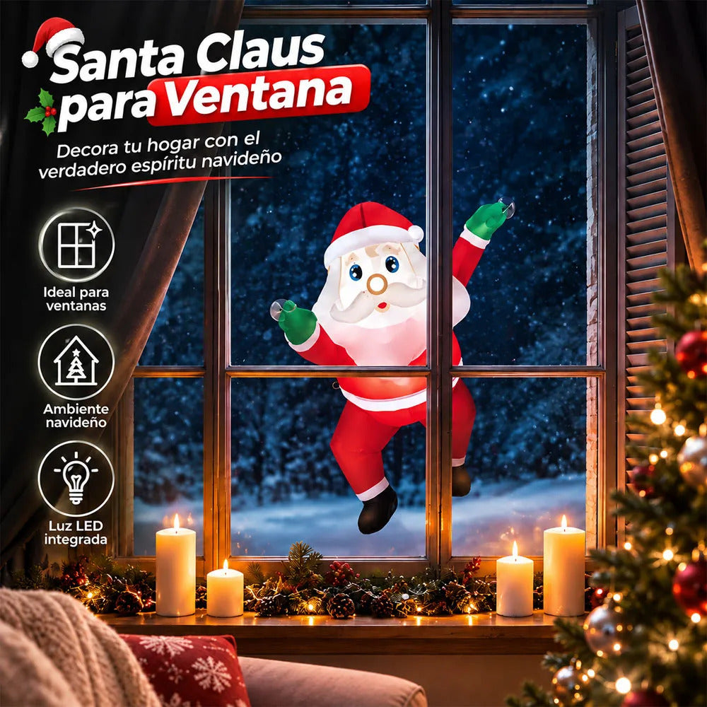 Santa Claus Inflable Con Luz Led Y Ventilador Usb