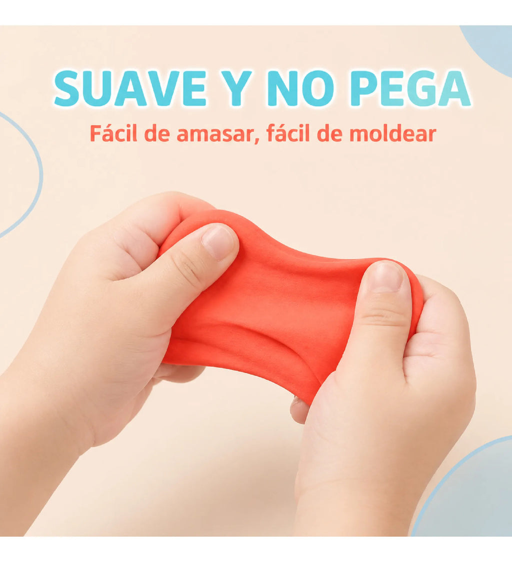 Kit De Plastilina Infantil Con Moldes De Animales Marinos