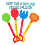 Set De 4 Palas Para Playa