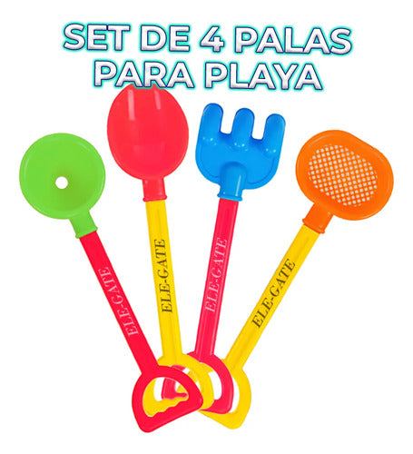 Set De 4 Palas Para Playa