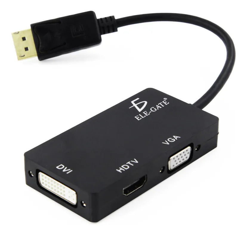 Adaptador 3 En 1 Dp Displayport A Hdmi Vga Dvi De Para Mac