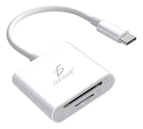 Lector de tarjetas USB-C 2 en 1 para SD y TF microsd