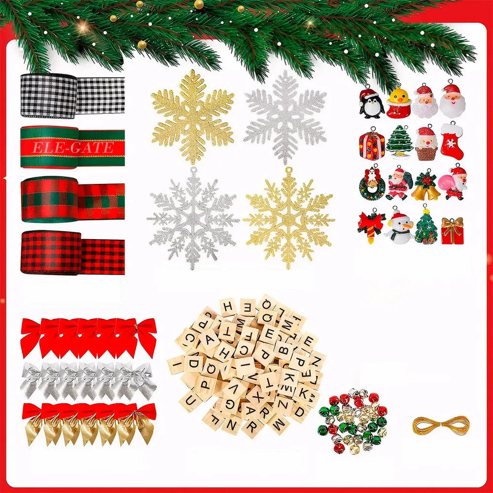 Kit 284 Adornos Navideños Para Árbol Manualidades Diy