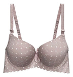 Brasier con encaje de copa completa beige M