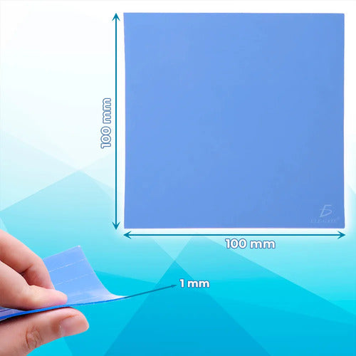 Almohadilla Térmica De Silicona 2 W M K 1 Mm Azul