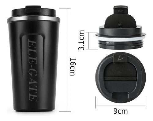 Vaso Térmico Para Café 510 Ml De Acero Inoxidable Con Tapa