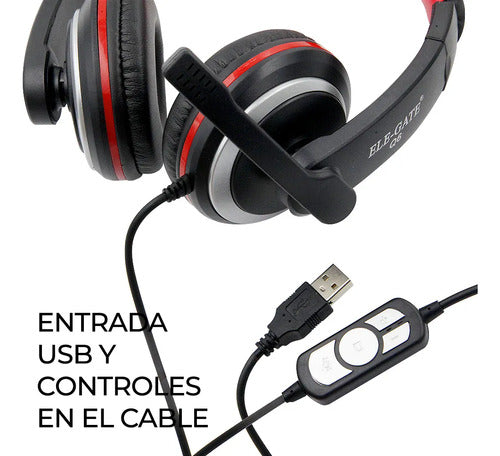Audifonos Diadema Gamer Usb Audio Para Xbox 360 Pc Ps4 Q6 Negro