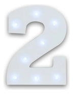 Numero 2 De Luz Led Luz Cálida