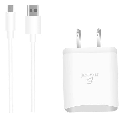 Cargador Rapido Qc 3.0 Usb 5v 2.4a Con Cable Micro V8