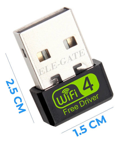 Adaptador Inalámbrico Usb2.0 Wifi De 150mbps 100m 2.4ghz
