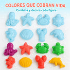 Kit De Plastilina Infantil Con Moldes De Animales Marinos