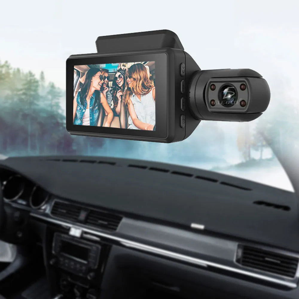 Dvr Dash Cámara Frontal 1080p E Interior Cámara Dual