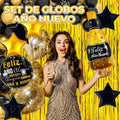 Kit De Globos Para Año Nuevo - Botella De Champán Y Estrella
