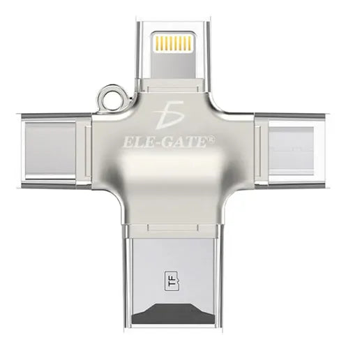 Adaptador Lighting Otg Lector Type-c Micro Usb 4 En 1