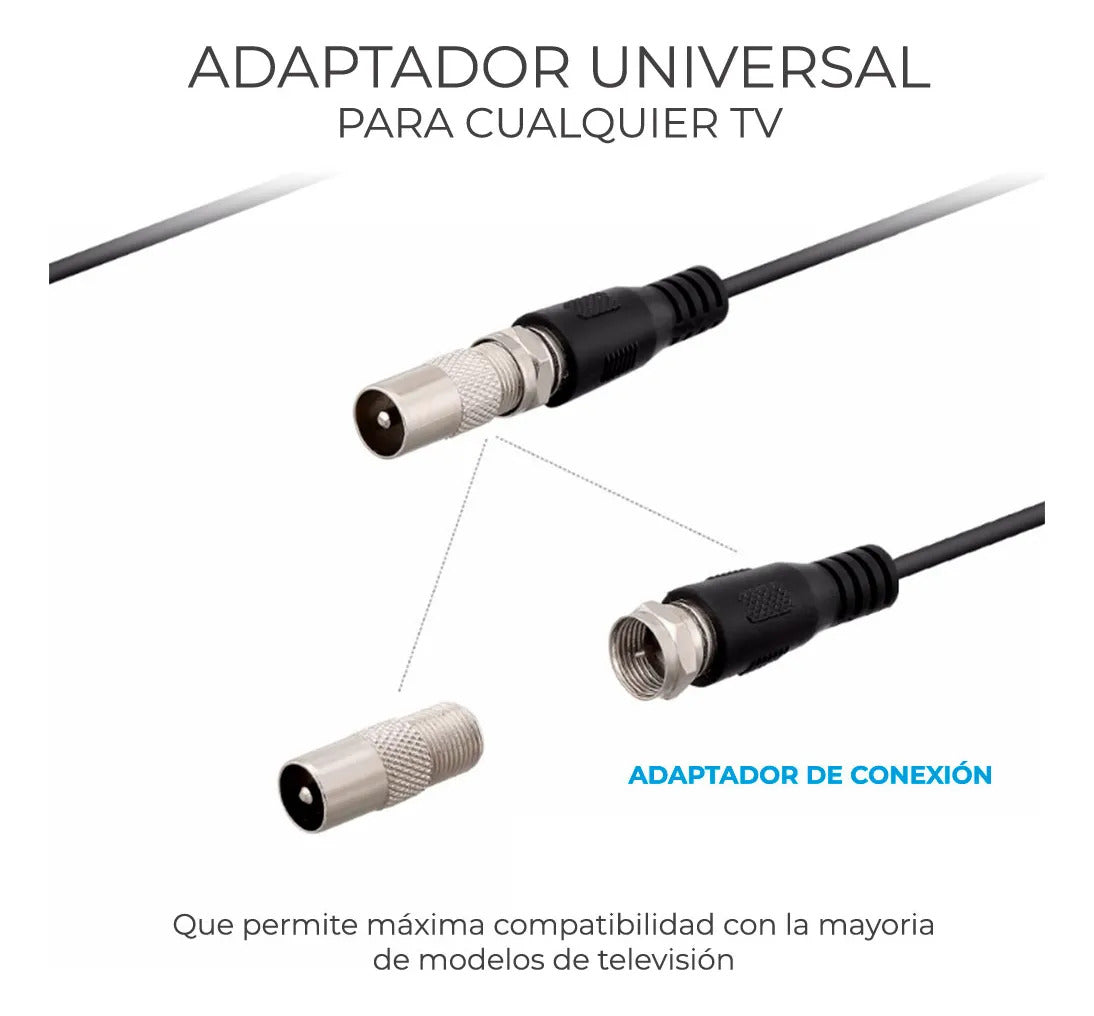 Antena De Tv Digital Hd 1080p Receptor De Señal De Alta