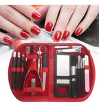 Estuche De Belleza Para Viaje - Set De 18 Piezas Para Un Rojo
