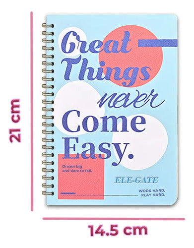 Cuaderno Rayado Con Espiral Y Portada De Brillos Coquete