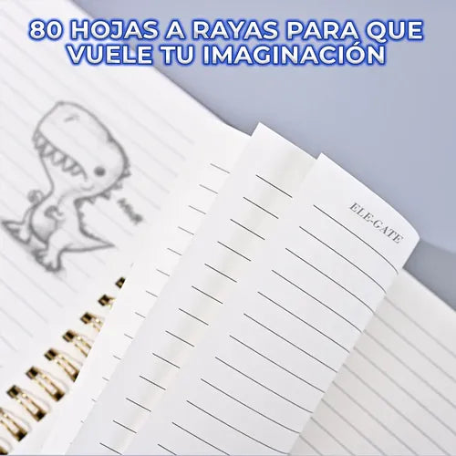 Libreta Rayada A5 Con 80 Hojas Portada Plastificada Y 4 Azul