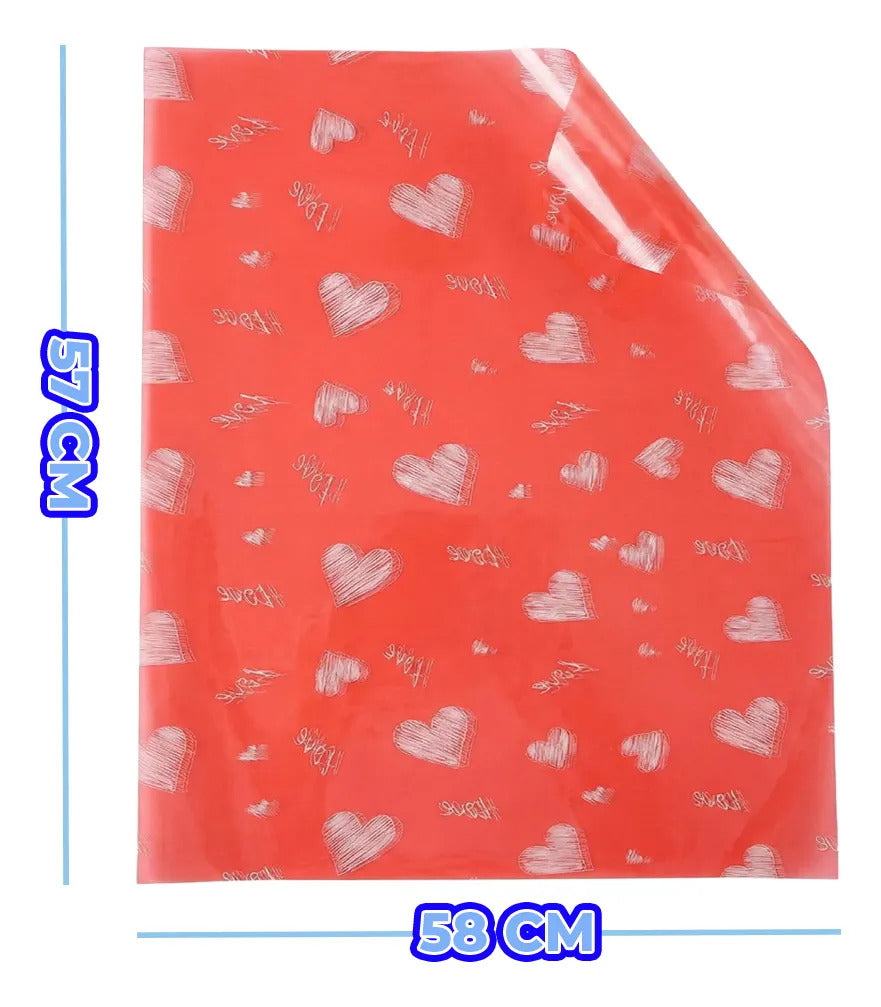 Paquete de 20 pliegos de papel plastificado transparente transparente