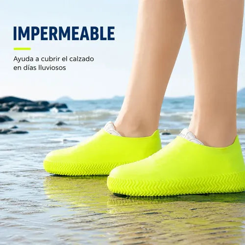 Cubrezapatos De Silicona Talla M Impermeables Y Azul 25