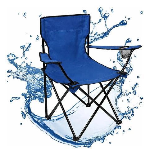 Silla De Descanso Plegable Portátil Para Playa Y Camping Azul