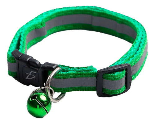 Collar Reflectante Con Campana Para Mascotas Ajustable