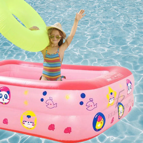Piscina Inflable Para El Hogar Rosa150 110 50 Cm