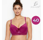 Brasier Con Encaje Bordado Push Up Rojo M