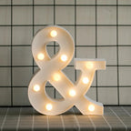 LED letras 3D luces foco lampara decora abecedario