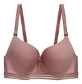 Brasier con tiras traspirables y copa completa con push up coral M
