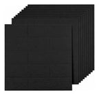 Paneles xpe autoadhesivos 10 pzs ladrillo negro 35 x 38.5 cm