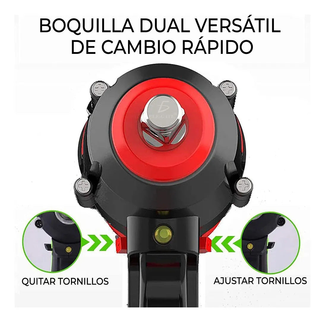 Kit Pistola Impacto Llave Inalámbrica Batería Atverce