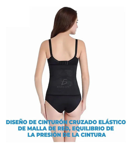 Corset Modeladora Faja Cinturilla Colombiana Lencería Mujer Negro Xl