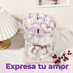 Ramo de rosas eternas con aroma y colores degradados
