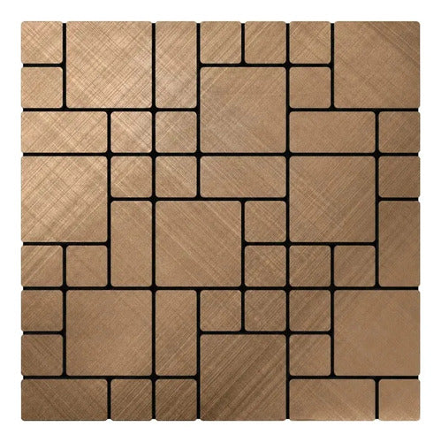 Azulejos Adhesivos De Pvc Mosaico Efecto Cobre 30 X 30 Cm