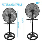 Ventiladores De 18 Pedestal Piso Pared Con Aspas