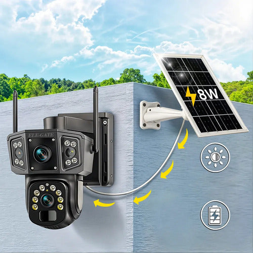 Cámara De Seguridad Solar 4g 3mp Hd Exterior