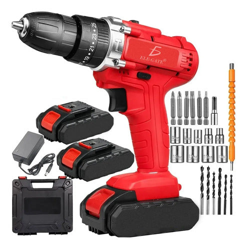 Kit De Pistola De Impacto Inalámbrica Con Llave De Batería