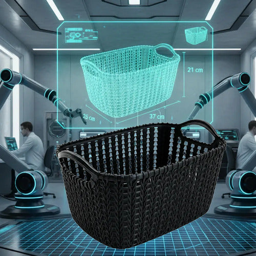 Cesta De Plástico Multisusos Pp5 Diseño Tipo Punto De