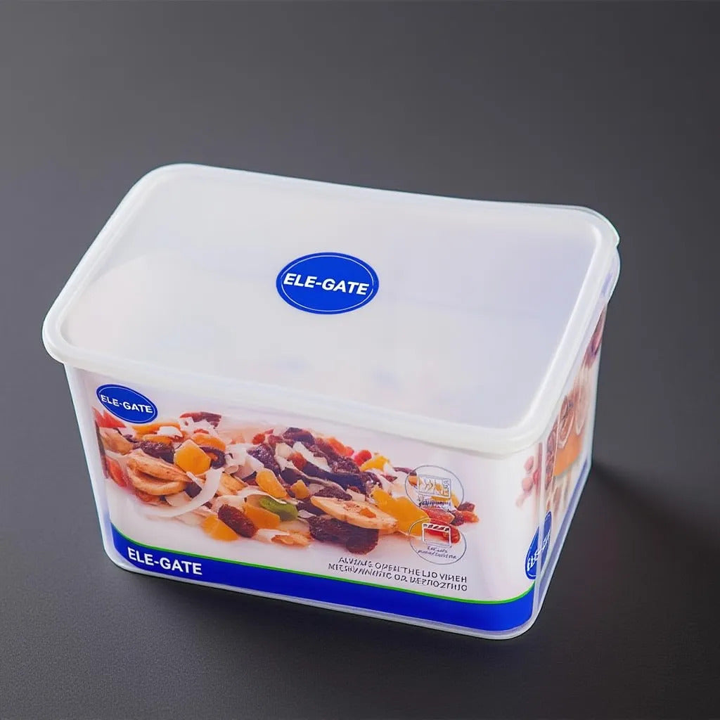 Contenedor Rectangular Transparente De 4500 Ml Con Tapa