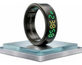 Anillo inteligente negro talla 8 con pantalla