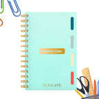 Cuaderno A Rayas De 80 Hojas Con 4 Separadores De Colores Verde