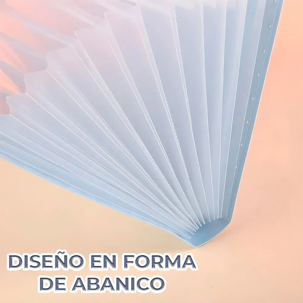 Folder Plástico Repelente Al Agua Tipo Maletín Con 12 Verde