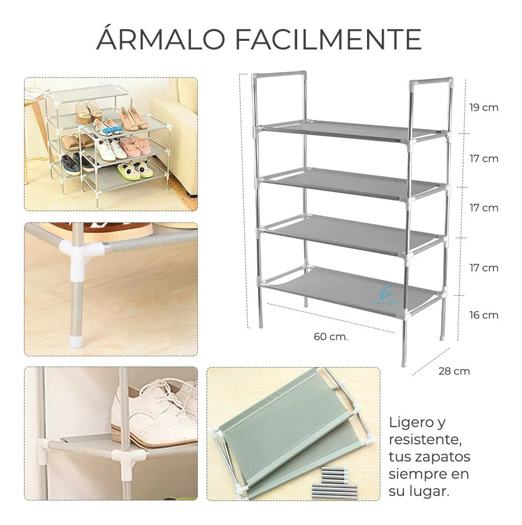 Estante De Almacenamiento Con 4 Repisas