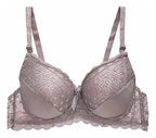 Brasier Con Encaje De Copa Completa Beige M