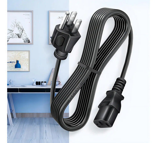 Cable De Alimentación Para Monitor, Cpu, Impresora, Tv Ele-gatewi.62 De 1m De Largo