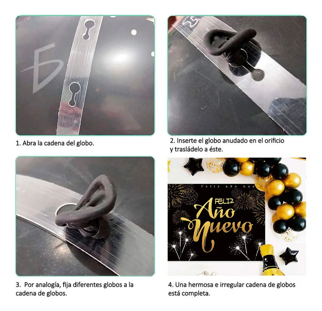 Kit De Globos Para Año Nuevo - Botella De Champán Y Estrella