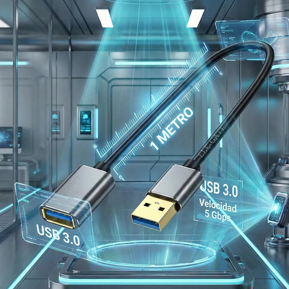 Cable Usb 3.0 Macho A Hembra 1 Metro
