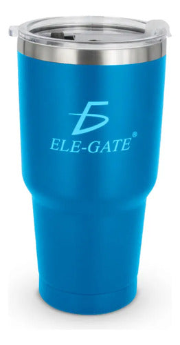 Taza Termo Acero Inoxidable Con Tapa Recipientes Térmicos Azul